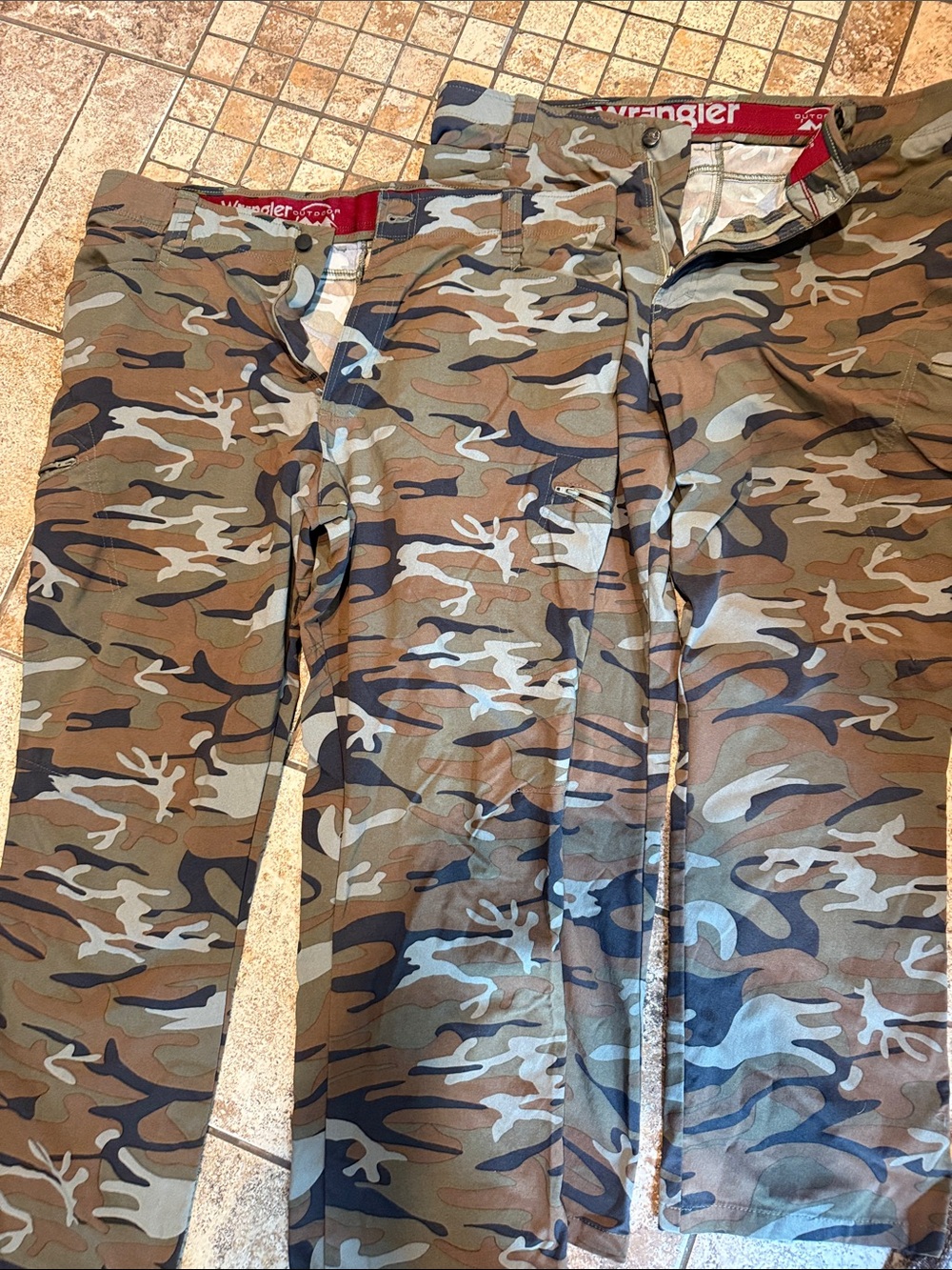 Two pair of wrangler outdoor pants